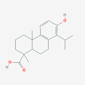 molecular formula C20H28O3 B12319246 7-Hydroxy-1,4a-dimethyl-8-propan-2-yl-2,3,4,9,10,10a-hexahydrophenanthrene-1-carboxylic acid CAS No. 2785-57-1