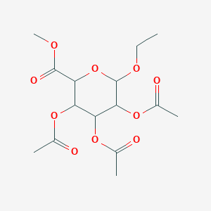 molecular formula C15H22O10 B12319256 Ethyl 2,3,4-tri-O-acetyl-beta-D-glucuronide methyl ester 