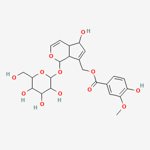 molecular formula C23H28O12 B12319258 10-Vanilloylaucubinz 