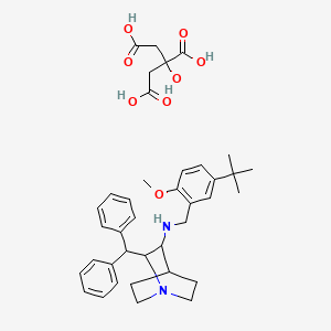 2-benzhydryl-N-[(5-tert-butyl-2-methoxyphenyl)methyl]-1-azabicyclo[2.2.2]octan-3-amine;2-hydroxypropane-1,2,3-tricarboxylic acid