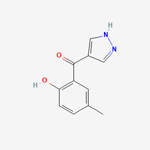 (2-Hydroxy-5-methylphenyl)(1H-pyrazol-4-yl)methanone