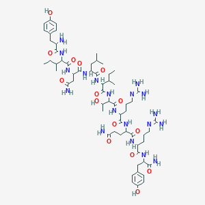 molecular formula C61H99N19O15 B12319317 H-D-Tyr-ile-asn-leu-ile-D-thr-arg-gln-arg-D-tyr-NH2 