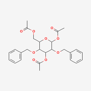 [4,6-Diacetyloxy-3,5-bis(phenylmethoxy)oxan-2-yl]methyl acetate