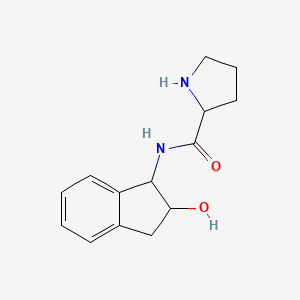 N-(2-hydroxy-2,3-dihydro-1H-inden-1-yl)pyrrolidine-2-carboxamide