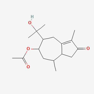 [5-(2-hydroxypropan-2-yl)-3,8-dimethyl-2-oxo-4,5,6,7,8,8a-hexahydro-1H-azulen-6-yl] acetate