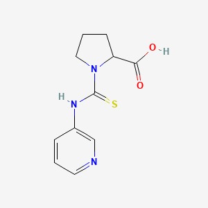 molecular formula C11H13N3O2S B12319464 1-(Pyridin-3-ylcarbamothioyl)pyrrolidine-2-carboxylic acid 