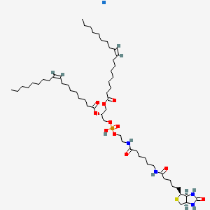 molecular formula C57H103N4NaO11PS B12319488 1,2-Dioleoyl-sn-glycero-3-phosphoethanolamine-N-(cap biotinyl) (sodium salt) 