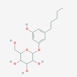 2-(Hydroxymethyl)-6-(3-hydroxy-5-pentylphenoxy)oxane-3,4,5-triol