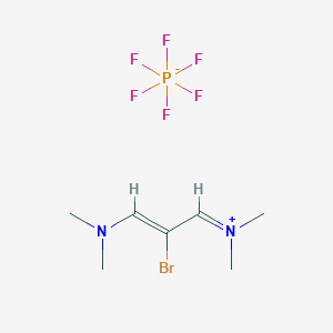 molecular formula C7H14BrF6N2P B12319564 N-(2-Bromo-3-(dimethylamino)allylidene)-N-methylmethanaminium hexafluorophosphate(V) 