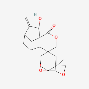 11-Hydroxy-4'-methyl-10-methylidenespiro[3-oxatricyclo[7.2.1.01,6]dodecane-5,9'-6,10-dioxatricyclo[5.2.1.04,8]decane]-2-one