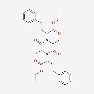 Ethyl 2-[4-(1-ethoxy-1-oxo-4-phenylbutan-2-yl)-2,5-dimethyl-3,6-dioxopiperazin-1-yl]-4-phenylbutanoate