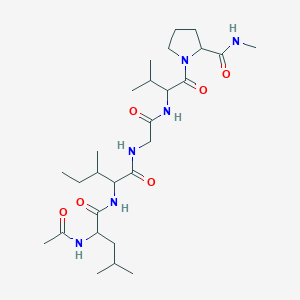 molecular formula C27H48N6O6 B12319600 N-Acetylleucylisoleucylglycylvalyl-N-methylprolinamide 