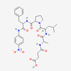 molecular formula C33H42N6O9 B12319604 Suc-DL-Ala-DL-Leu-DL-Pro-DL-Phe-pNA 