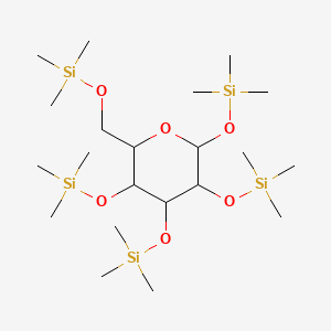 molecular formula C21H52O6Si5 B12319609 1,2,3,4,6-Pentakis-O-(trimethylsilyl)hexopyranose 