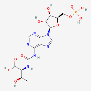 molecular formula C15H21N6O11P B1231962 N(6)-L-threonylcarbamoyladenine 5'-monophosphate 