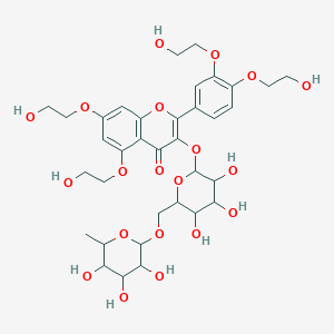 2-[3,4-Bis(2-hydroxyethoxy)phenyl]-5,7-bis(2-hydroxyethoxy)-3-[3,4,5-trihydroxy-6-[(3,4,5-trihydroxy-6-methyloxan-2-yl)oxymethyl]oxan-2-yl]oxychromen-4-one