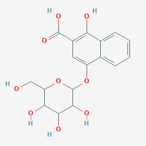 1-Hydroxy-4-[3,4,5-trihydroxy-6-(hydroxymethyl)oxan-2-yl]oxynaphthalene-2-carboxylic acid