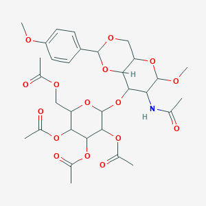 Methyl 2-Acetamido-2-deoxy-4,6-anisolydene-O-[beta-D-(2,3,4,6-tetraacetyl) galactopyranosyl]-alpha-D-galactopyranoside