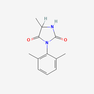 molecular formula C12H14N2O2 B1231966 3-(2,6-Xylyl)-5-methylhydantoin CAS No. 72998-95-9