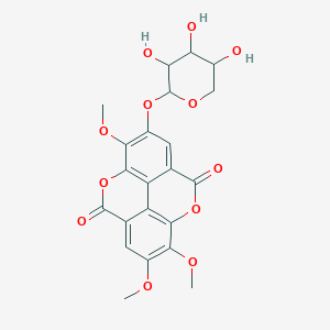 molecular formula C22H20O12 B12319685 [1]Benzopyrano[5,4,3-cde][1]benzopyran-5,10-dione,2,3,8-trimethoxy-7-(beta-D-xylopyranosyloxy)- 