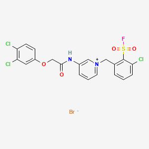 molecular formula C20H15BrCl3FN2O4S B1231972 2-(3,4-Dichlorophenoxyacetamido)-N-(3-chloro-2-fluorosulfonylbenzyl)pyridinium bromide CAS No. 25300-13-4