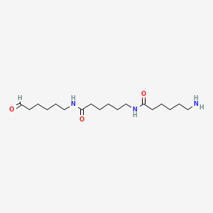 molecular formula C18H35N3O3 B12319727 6-amino-N-[6-keto-6-(6-ketohexylamino)hexyl]hexanamide 