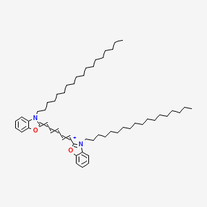 molecular formula C55H87N2O2+ B1231976 3,3'-Dioctadecyloxacarbocyanine 