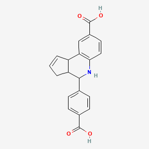 4-(4-carboxyphenyl)-3a,4,5,9b-tetrahydro-3H-cyclopenta[c]quinoline-8-carboxylic acid