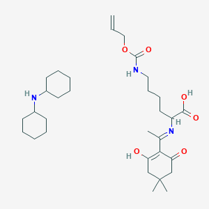 N-alpha-1-(4,4-Dimethyl-2,6-dioxocyclohex-1-ylidene)ethyl-Nepsilon-allyloxycarbonyl-L-lysine dicyclohexylammonium salt