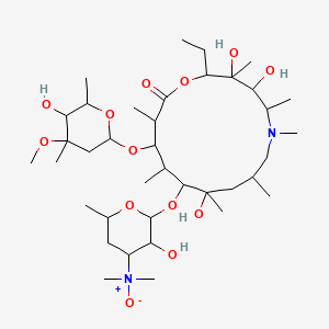 molecular formula C38H72N2O13 B12319829 2-[[2-ethyl-3,4,10-trihydroxy-13-(5-hydroxy-4-methoxy-4,6-dimethyloxan-2-yl)oxy-3,5,6,8,10,12,14-heptamethyl-15-oxo-1-oxa-6-azacyclopentadec-11-yl]oxy]-3-hydroxy-N,N,6-trimethyloxan-4-amine oxide 