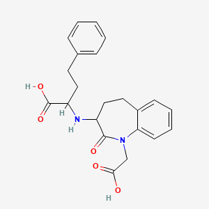 2-[[1-(carboxymethyl)-2-oxo-4,5-dihydro-3H-1-benzazepin-3-yl]amino]-4-phenylbutanoic acid