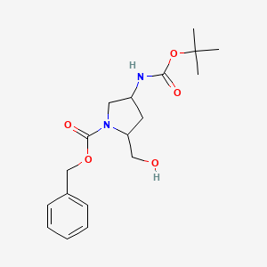 Benzyl 4-((tert-butoxycarbonyl)amino)-2-(hydroxymethyl)pyrrolidine-1-carboxylate