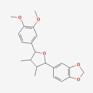 5-[5-(3,4-Dimethoxyphenyl)-3,4-dimethyloxolan-2-yl]-1,3-benzodioxole