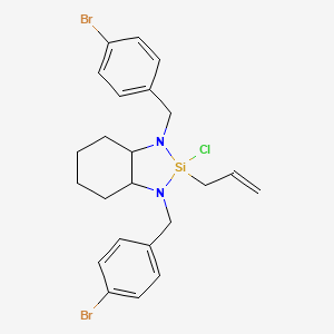 molecular formula C23H27Br2ClN2Si B12319932 1,3-Bis[(4-bromophenyl)methyl]-2-chloro-2-prop-2-enyl-3a,4,5,6,7,7a-hexahydrobenzo[d][1,3,2]diazasilole 