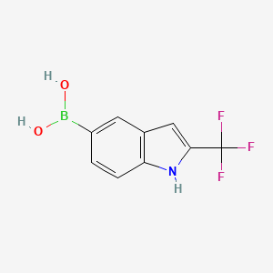 molecular formula C9H7BF3NO2 B12319979 2-(trifluoromethyl)-1H-indol-5-ylboronicacid 