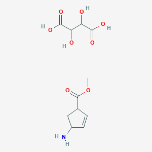 Methyl (1R,4S)-4-Amino-2-cyclopentenecarboxylate (2S,3S)-2,3-Dihydroxysuccinate