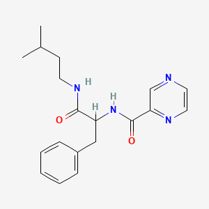 N-[1-(3-methylbutylamino)-1-oxo-3-phenylpropan-2-yl]pyrazine-2-carboxamide