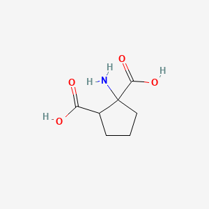 molecular formula C7H11NO4 B12320200 1-Aminocyclopentane-1,2-dicarboxylic acid CAS No. 7399-37-3