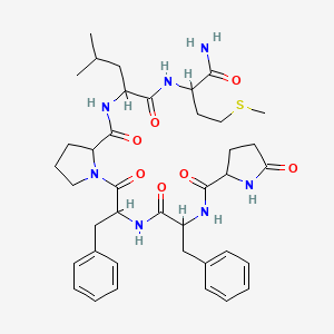 5-Oxo-L-prolyl-L-phenylalanyl-L-phenylalanyl-L-prolyl-L-leucyl-L-methioninamide