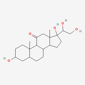 molecular formula C21H34O5 B12320274 3alpha,17alpha,20alpha,21-Tetrahydroxy-5beta-pregnan-11-one 