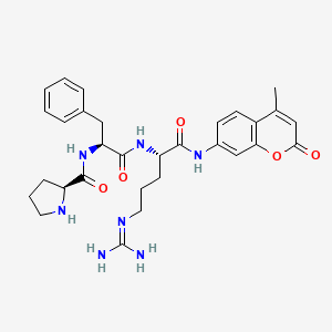 molecular formula C30H37N7O5 B12320282 H-Pro-phe-arg-amc acetate salt 