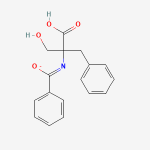 molecular formula C17H16NO4- B12320319 DL-N-Benzoyl-2-benzylserine 