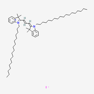 2-(3-(3,3-Dimethyl-1-octadecylindolin-2-ylidene)prop-1-en-1-yl)-3,3-dimethyl-1-octadecyl-3H-indol-1-ium iodide