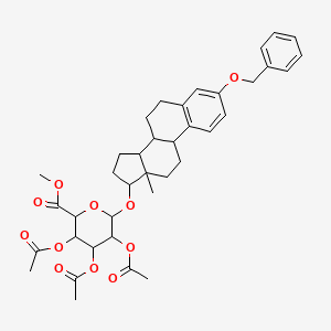 Methyl 3,4,5-triacetyloxy-6-[(13-methyl-3-phenylmethoxy-6,7,8,9,11,12,14,15,16,17-decahydrocyclopenta[a]phenanthren-17-yl)oxy]oxane-2-carboxylate