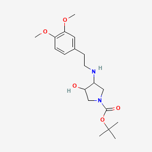 Tert-butyl (3R,4R)-3-((3,4-dimethoxyphenethyl)amino)-4-hydroxypyrrolidine-1-carboxylate