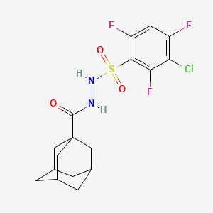 molecular formula C17H18ClF3N2O3S B1232039 N'-(3-chloro-2,4,6-trifluorophenyl)sulfonyl-1-adamantanecarbohydrazide 
