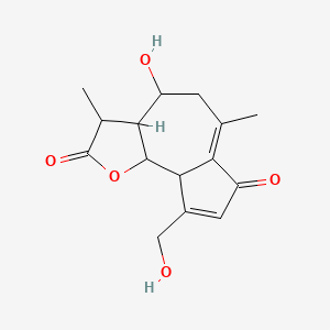 4-Hydroxy-9-(hydroxymethyl)-3,6-dimethyl-3,3a,4,5,9a,9b-hexahydroazuleno[4,5-b]furan-2,7-dione