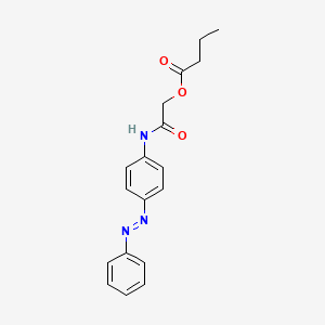 molecular formula C18H19N3O3 B1232049 Butanoic acid [2-oxo-2-(4-phenyldiazenylanilino)ethyl] ester 