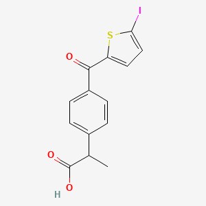 molecular formula C14H11IO3S B1232056 Iodosuprofen 