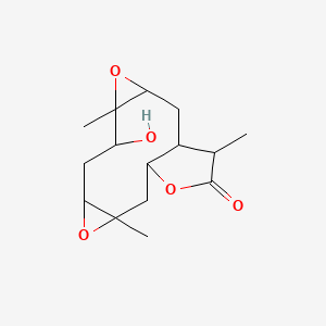 6-Hydroxy-5,10,15-trimethyl-4,9,13-trioxatetracyclo[10.3.0.03,5.08,10]pentadecan-14-one